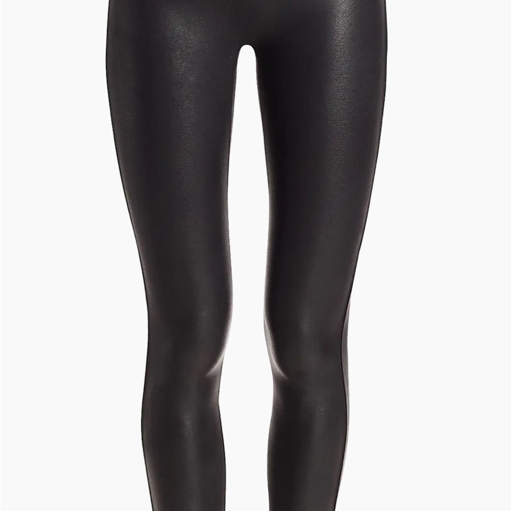 SPANX - Women’s Faux Black Leather Leggings - size small
